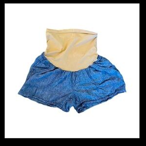 Motherhood Maternity Blue Shorts with Pockets Size Medium
